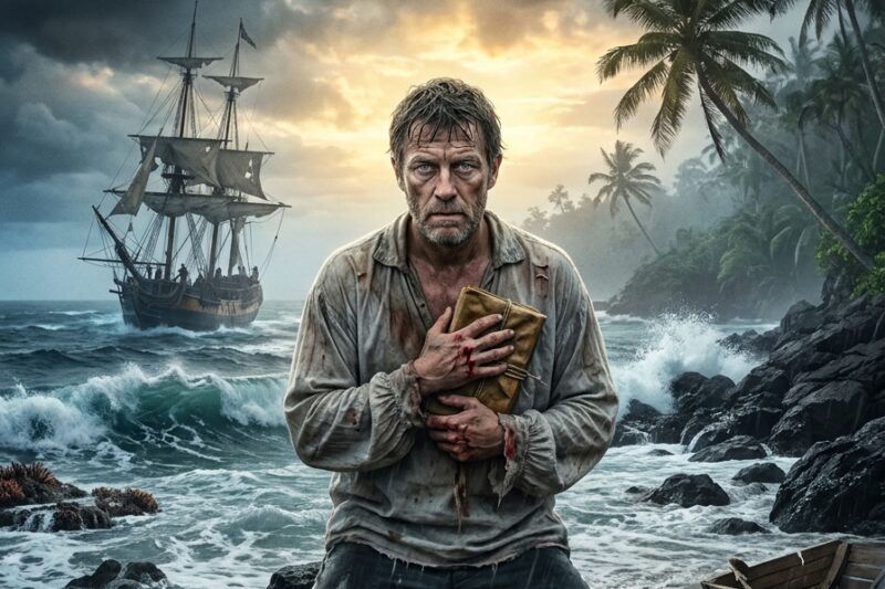 The ship’s crew abandoned the sailor on a deserted island, unaware that he possessed the authentic map.