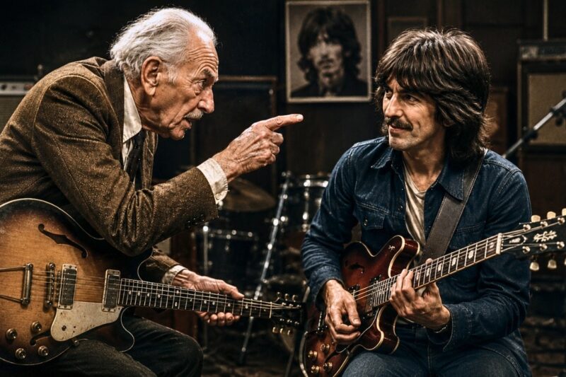 82 Year Old Guitar Legend BET George Harrison He Couldn’t Play This Riff — 5 Minutes Later He Was..