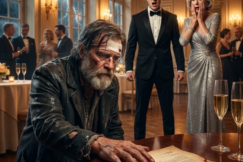 The Homeless Man Kicked Out of a Million-Dollar Party — The Moment His Blood Fell on the Will, the Truth About the “Young Master’s” True Identity Was Uncovered, Bringing Down His Entire Family.