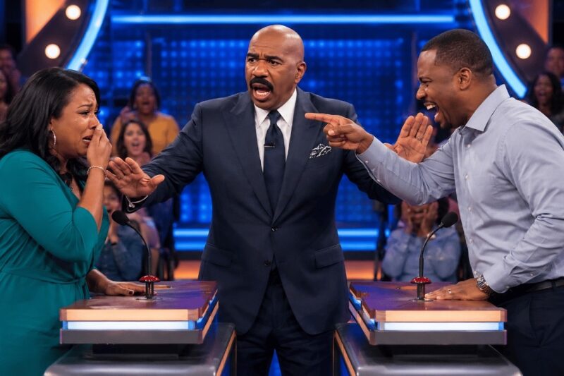 Husband MOCKS His Wife on Family Feud — Steve Harvey Wasn’t Having It