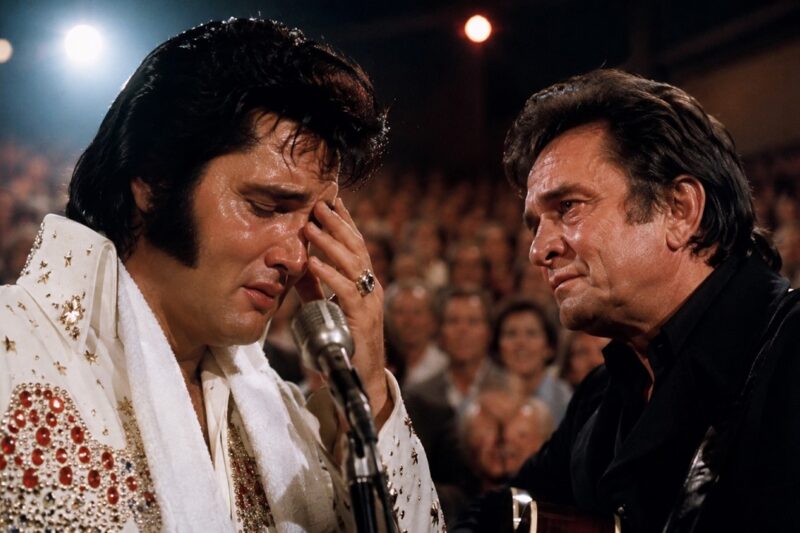 Johnny Cash Dared Elvis Presley To Sing Gospel… What Happened Next Left The Entire Audience In Tears