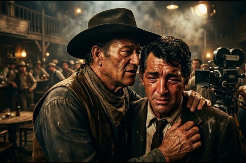 John Wayne Saw Dean Martin Break Down on Set — What He Whispered to Him Nobody Ever Forgot