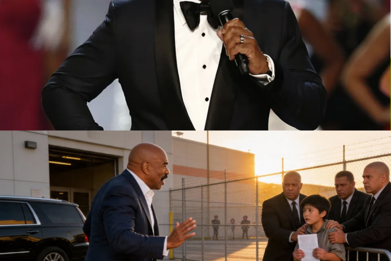 Steve Harvey Outraged After Security Stops Homeless Boy From Giving Him a Special Gift