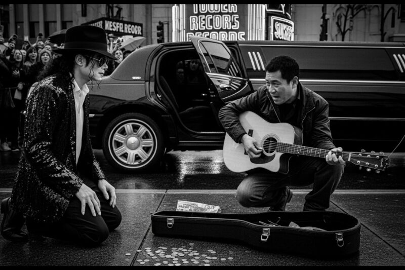 Street Musician Playing ‘Billie Jean’ on Broken Guitar — Then a Black Limousine STOPPED