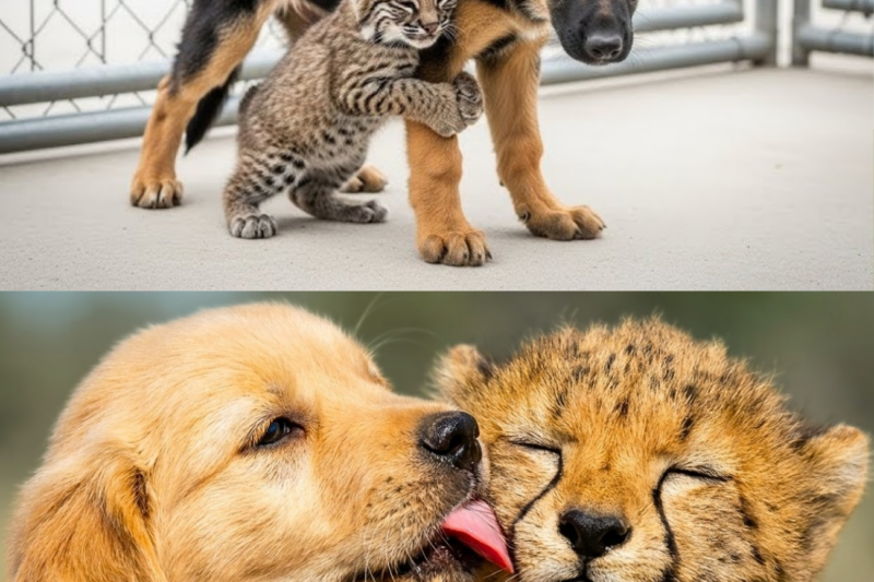This BR0KEN Cheetah Couldn’t Stop Crying. Then a PUPPY Wiped His Tears 