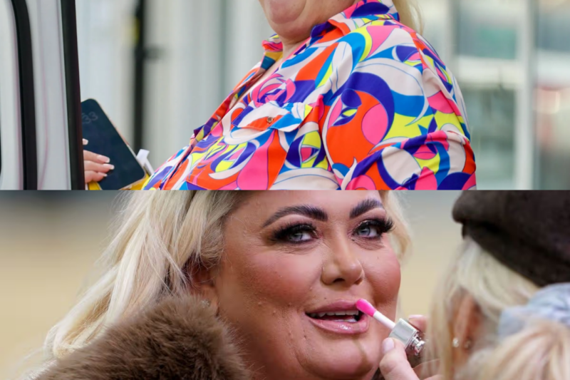 Gemma Collins looks horrified as she gets a parking ticket after lunch in Essex on hottest day of the year so far