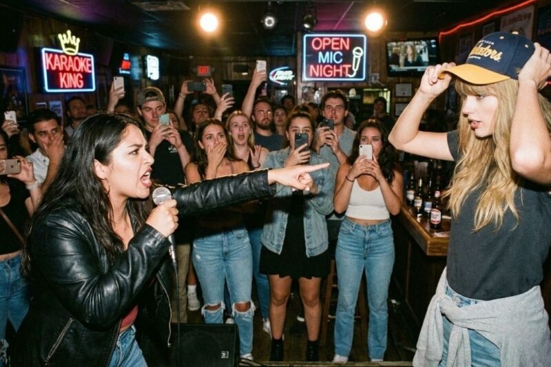 Girl challenged stranger to sing Taylor Swift at karaoke — had NO IDEA Taylor was behind her
