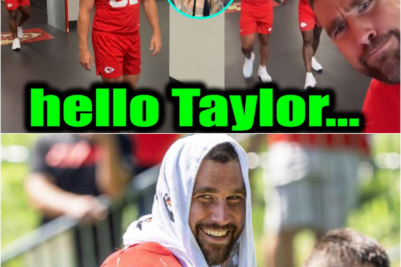 “Love on the Gridiron: Travis Kelce Sends Heartwarming Greetings to Fiancé Taylor Swift During Intense Chiefs First Rehearsal”