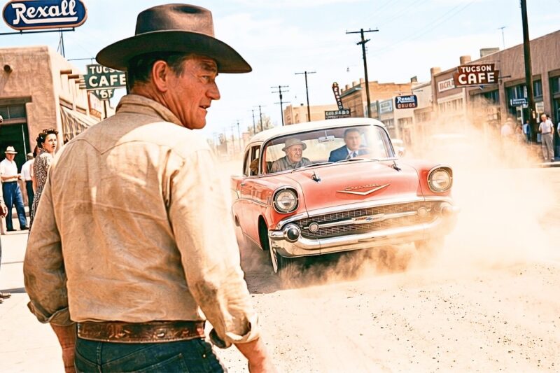 John Wayne Stepped In Front of a Moving Car in Tucson 1958 — The Old Man Inside Never Knew Why
