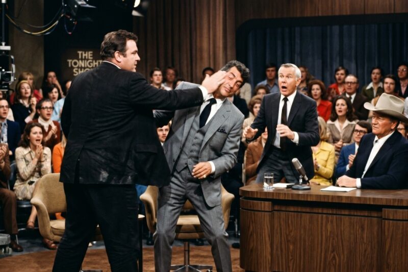 John Wayne’s 350lb Bodyguard Slapped Dean Martin on Carson — Just Watch What Happened in 6 Seconds