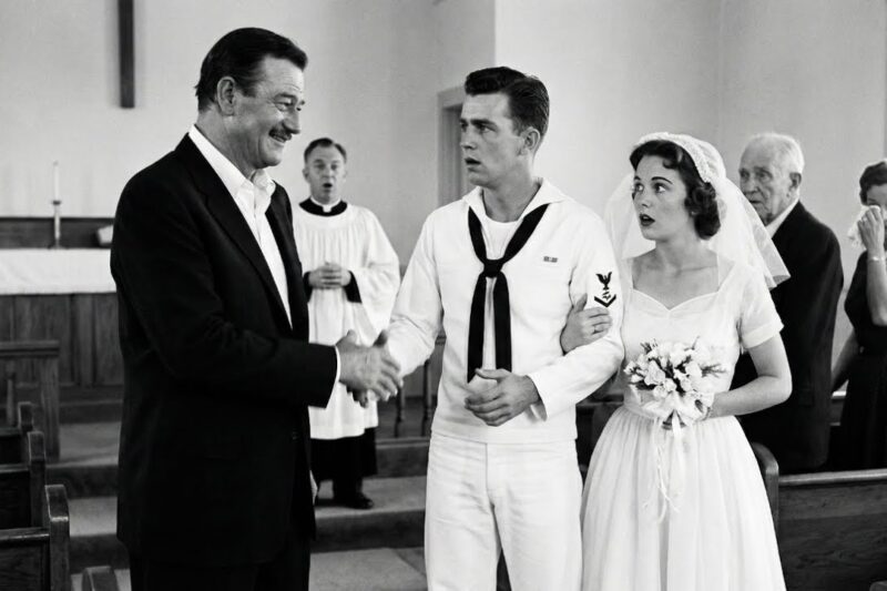 John Wayne Crashed This Sailor’s Wedding—What He Left Them Changed Everything