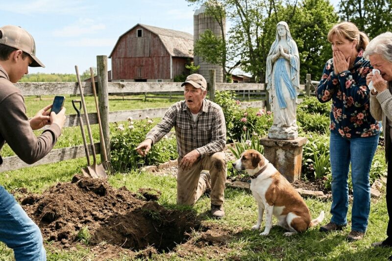 Dog Kept Digging at the Feet of the Virgin Mary… NOBODY Believed What They Saw