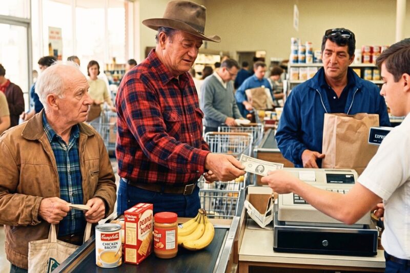 Dean Martin Watched John Wayne Cover A Veteran’s Groceries In 1968 — Then Asked One Question Outside