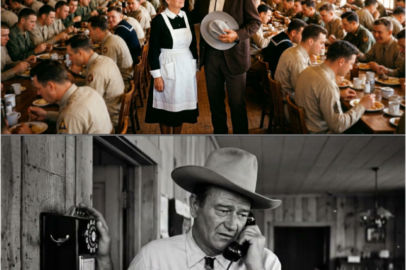 John Wayne Found The Cook Who Fed 3,000 Soldiers In Arizona 1957 — Then He Filled Her Dining Room