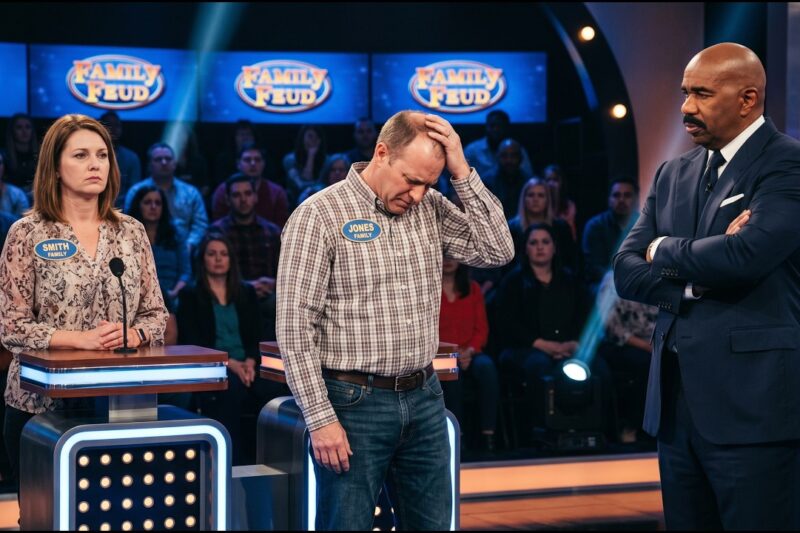 Husband laughed at his wife’s dream on live TV—Steve Harvey stopped the game and said “That’s enough