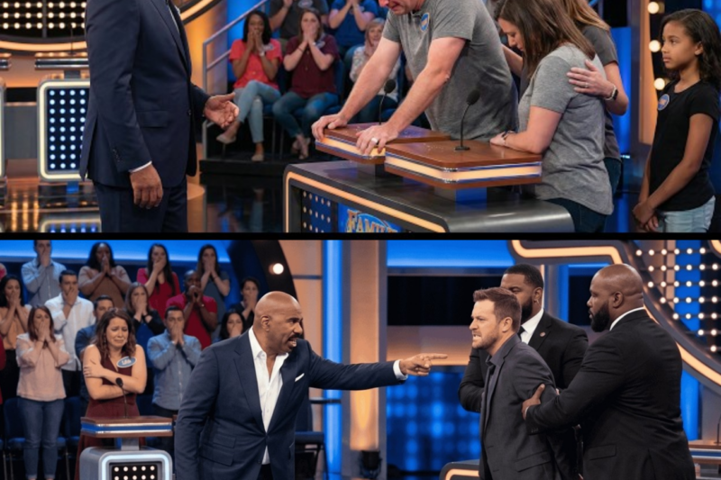 Husband Disrespected His Wife on Family Feud, Steve Said 5 Words That ENDED Him: “Leave My Stage”