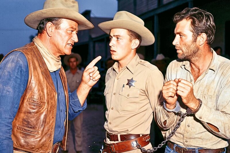 John Wayne Lit Into a Texas Deputy Over a Chained Stranger 1958 — Then He Said One Thing