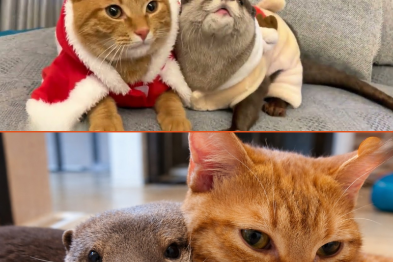 An Otter Couldn’t Sleep Without His Beloved Cat, But This Was Never Supposed to Happen 