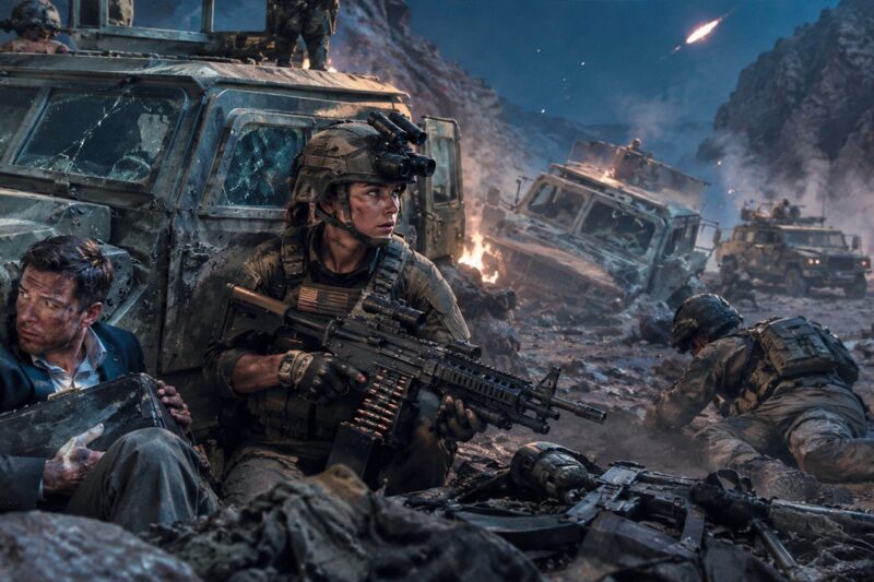 Convoy’s SEALs Said, “We’re Surrounded” — Then She Pulled The Bolt Back In The Darkness