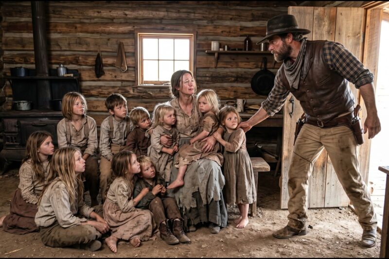 She Had 9 Children Nobody Wanted—A Cowboy Walked In and Said: They’re Mine Now