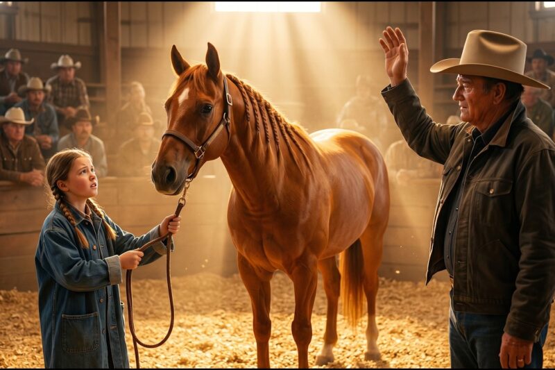 John Wayne Saw A Girl Lead Her Father’s Horse To Auction In Montana 1957 — Then He Raised His Hand
