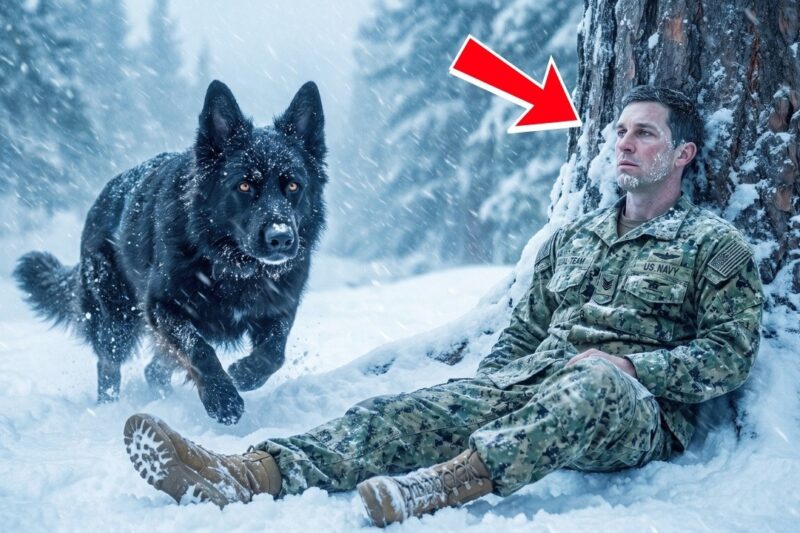 Giant Black Shepherd Saw Former Navy SEAL Near Death in the Snow—Then It Did the Impossible