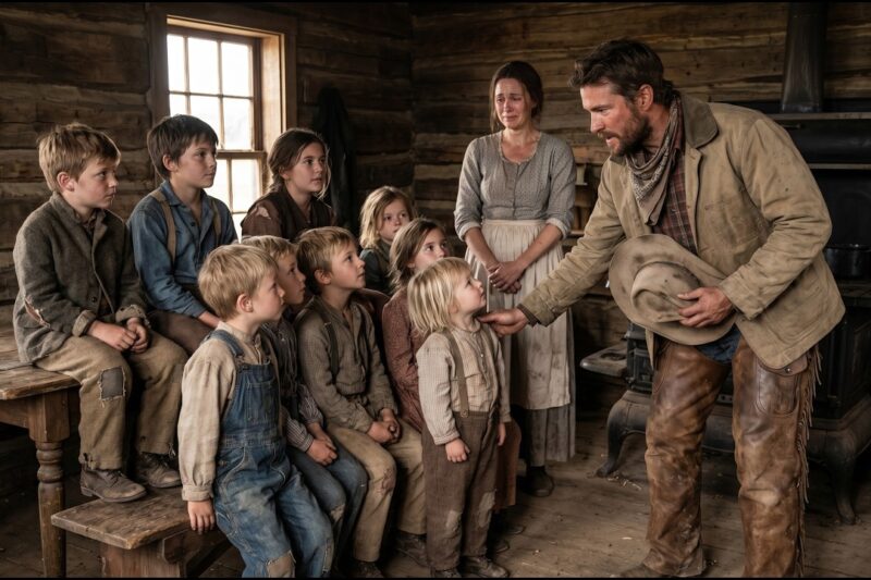 She Had 9 Children Nobody Wanted Cowboy Walked Through That Door and Said: They’re Mine Forever Now