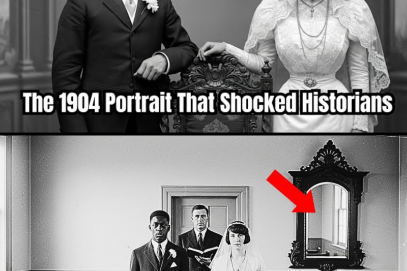 This 1925 wedding photo has been restored — and what appeared in the mirror sh0cked historians