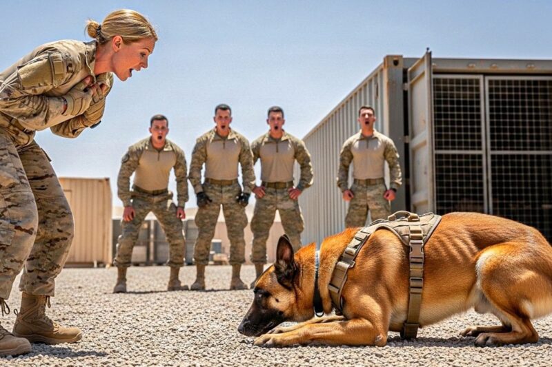 The SEAL Dog Attacked Everyone — Then Suddenly Sat Beside Her… Before Anyone Knew Why