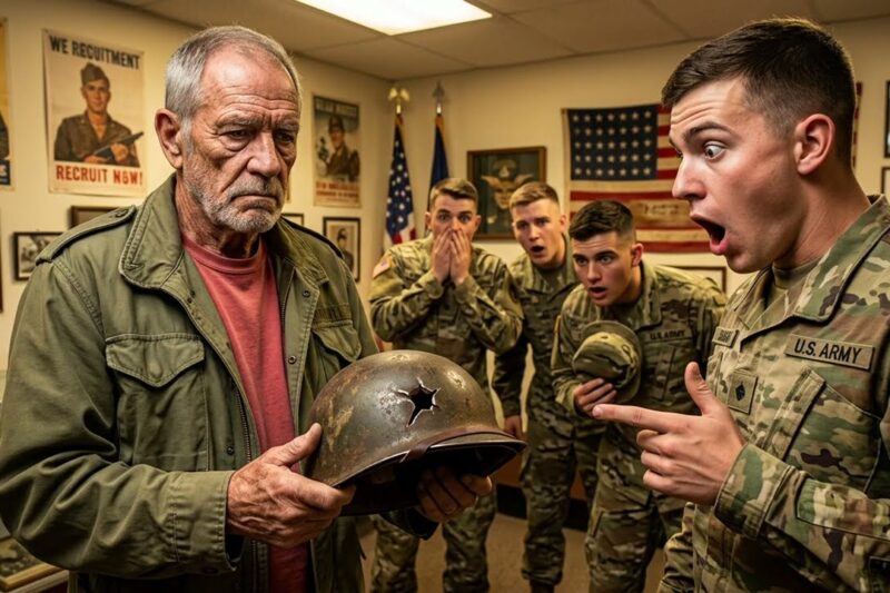 Cocky Cadet Mocked His WWII Helmet — His Face When He Saw the Bullet Hole Inside