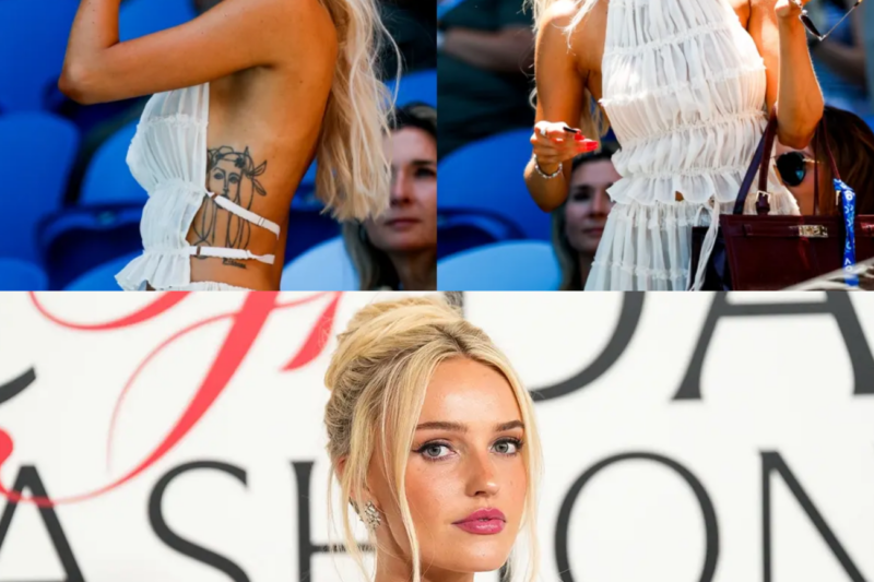 Morgan Riddle Turns Heads in Backless Skirt Set During 2025 Australian Open Appearance