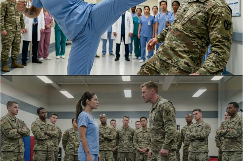“I’m a Navy SEAL Nurse” — The Ranger Mocked Her… Then She Dropped Him Before 500 Soldiers
