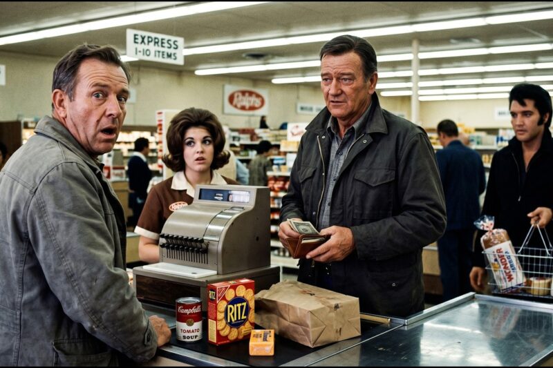 Elvis Watched John Wayne Pay a Homeless Man’s Bill in 1971 — Then Asked Him One Question Outside