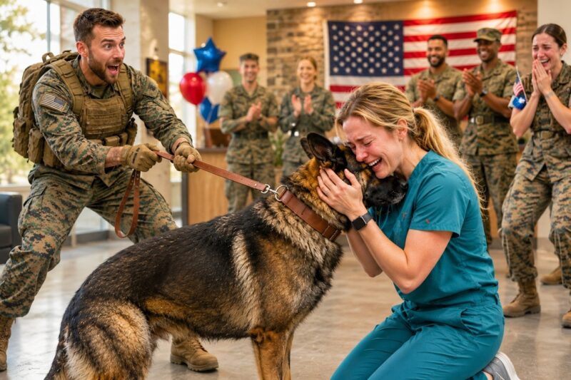 “Stay Away, He Attacks” The SEAL At The Vet Laughed— Until His K9 Chose Her Over Him