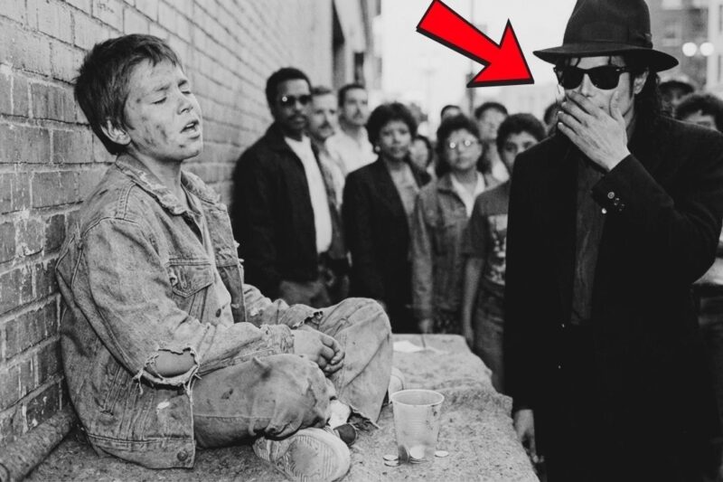 Homeless Boy Singing “Billie Jean” for Coins—Michael Jackson Walked Past and Did THIS