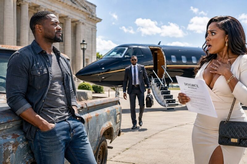 I Drove My Old Truck to the Divorce Hearing—My Wife Smirked Until My Assistant Parked My Jet