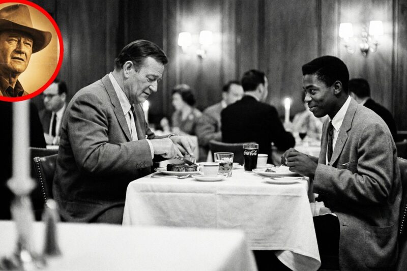 John Wayne Saw a Waiter Refuse a Young Man’s Order— What He Said Next Silenced the Room