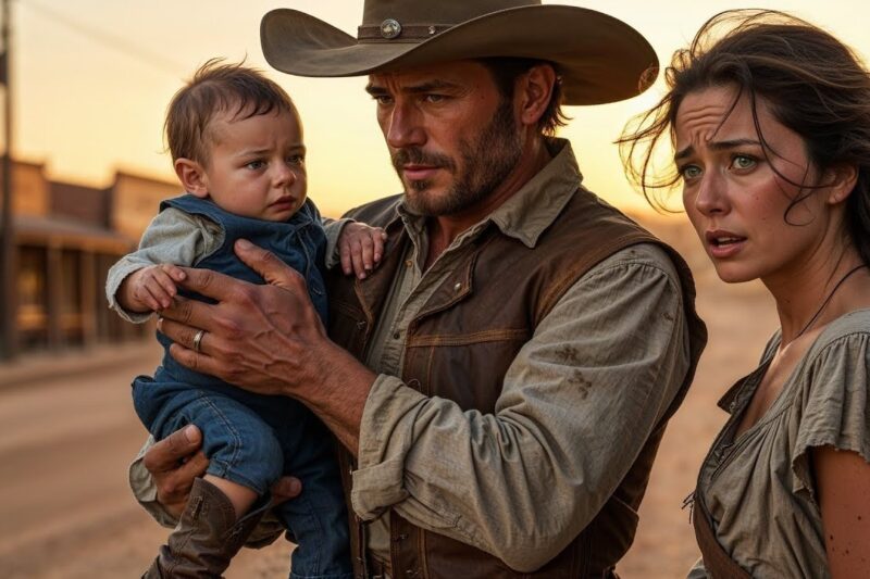 They Mocked Her For Raising A Child Alone, A Cowboy Lifted The Baby And Called Him Son