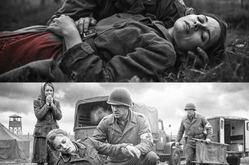 “I’m Bleeding Through My Dress” – German Woman POW Collapses in Front of American Medics 