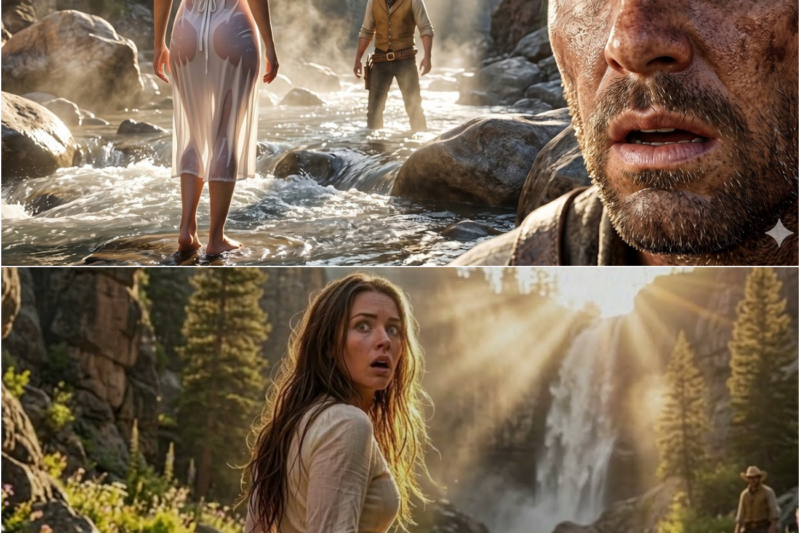 She Came Out of the Water Thinking She Was Alone… But Froze When She Saw the Cowboy Watching