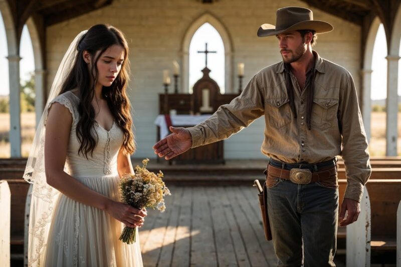 Her Groom Rejected Her at the Altar, A Cowboy Was in the Back Row and Rode Up Quietly